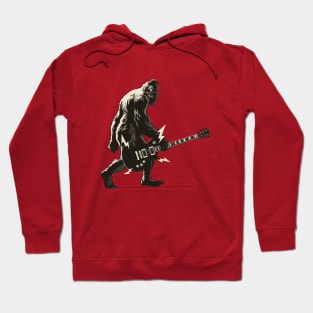 Bigfoot loves rock and roll Hoodie